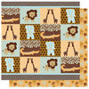 Best Creation Inc - Safari Boy Collection - 12 x 12 Double Sided Glitter Paper - Animal Patch