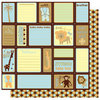 Best Creation Inc - Safari Boy Collection - 12 x 12 Double Sided Glitter Paper - Journal Fun