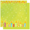 Best Creation Inc - Let's Party! Collection - 12 x 12 Double Sided Glitter Paper - Blow Out the Candles