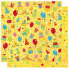 Best Creation Inc - Let's Party! Collection - 12 x 12 Double Sided Glitter Paper - Cake and Presents