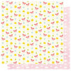 Best Creation Inc - Bunny Love Collection - Easter - 12 x 12 Double Sided Glitter Paper - Springtime Butterflies
