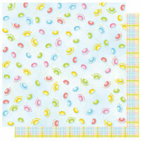 Best Creation Inc - Bunny Love Collection - Easter - 12 x 12 Double Sided Glitter Paper - Jelly Bean Easter