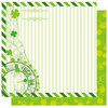 Best Creation Inc - St. Patrick Collection - 12 x 12 Double Sided Glitter Paper - Lucky Shamrocks