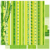 Best Creation Inc - St. Patrick Collection - 12 x 12 Double Sided Glitter Paper - Lucky Stripes