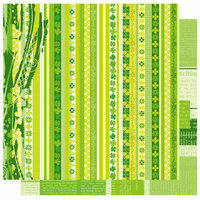 Best Creation Inc - St. Patrick Collection - 12 x 12 Double Sided Glitter Paper - Lucky Stripes