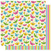 Best Creation Inc - Jubilee Collection - 12 x 12 Double Sided Glitter Paper - Flutterby's
