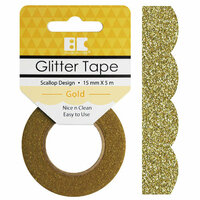 Best Creation Inc - Glitter Tape - Scallop - Gold