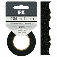 Best Creation Inc - Glitter Tape - Fancy Wave - Black