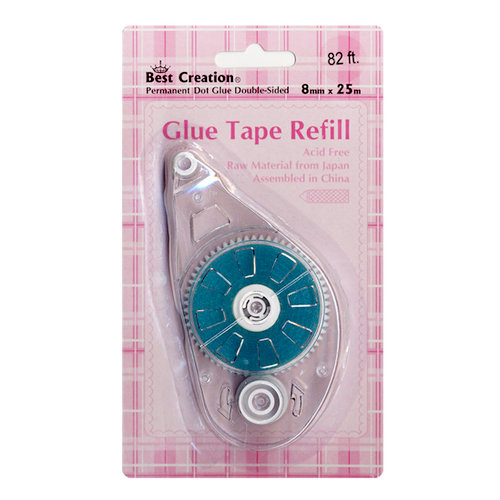 Best Creation Inc - Glue Tape Runner - Refill - Permanent Dot - 8mm - 82 Feet