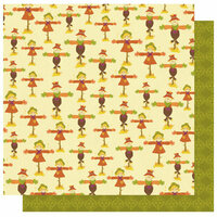Best Creation Inc - Hello Fall Collection - 12 x 12 Double Sided Glitter Paper - Scaring Crows