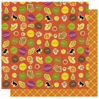 Best Creation Inc - Hello Fall Collection - 12 x 12 Double Sided Glitter Paper - Bountiful Harvest