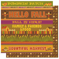 Best Creation Inc - Hello Fall Collection - 12 x 12 Double Sided Glitter Paper - Hello Fall