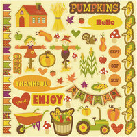 Best Creation Inc - Hello Fall Collection - Glitter Cardstock Stickers - Element