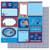 Best Creation Inc - I Love America Collection - 12 x 12 Double Sided Glitter Paper - July Tags