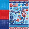 Best Creation Inc - I Love America Collection - Glitter Cardstock Stickers - Combo