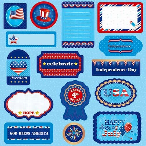 Best Creation Inc - I Love America Collection - Expressions - Die Cut Chipboard Pieces