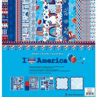 Best Creation Inc - I Love America Collection - 12 x 12 Glittered Collection Kit