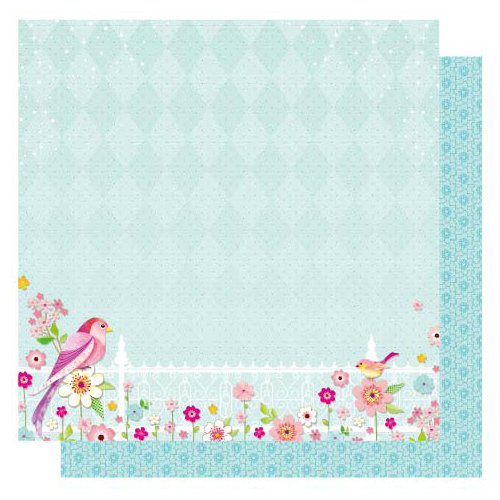 Best Creation Inc - It's Spring Collection - 12 x 12 Double Sided Glittered Paper - It's Spring