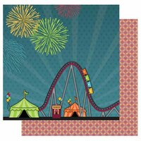 Best Creation Inc - Loops and Scoops Collection - 12 x 12 Double Sided Glitter Paper - My Favorite Ride