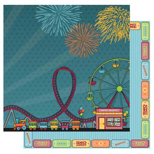 Best Creation Inc - Loops and Scoops Collection - 12 x 12 Double Sided Glitter Paper - Loop De Loop