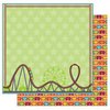 Best Creation Inc - Loops and Scoops Collection - 12 x 12 Double Sided Glitter Paper - Wild Ride