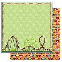 Best Creation Inc - Loops and Scoops Collection - 12 x 12 Double Sided Glitter Paper - Wild Ride