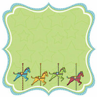 Best Creation Inc - Loops and Scoops Collection - 12 x 12 Die Cut Glitter Paper - Merry-Go-Round