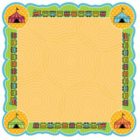 Best Creation Inc - Loops and Scoops Collection - 12 x 12 Die Cut Glitter Paper - Trains and Games