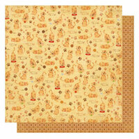 Best Creation Inc - Meow Collection - 12 x 12 Double Sided Glitter Paper - Lazy Cat