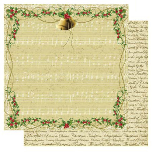 Best Creation Inc - Merry Christmas Collection - 12 x 12 Double Sided Glitter Paper - A Christmas Carol