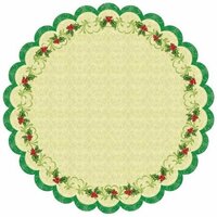Best Creation Inc - Merry Christmas Collection - 12 x 12 Die Cut Glitter Paper - Christmas Holly