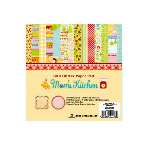 Best Creation Inc - Mom's Kitchen Collection - 6 x 6 Glittered Paper Pad