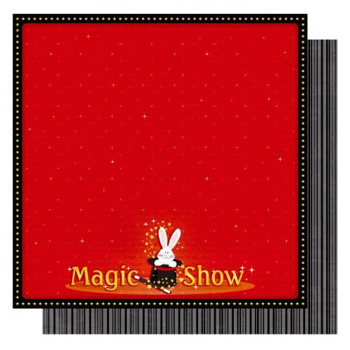 Best Creation Inc - Magic Show Collection - 12 x 12 Double Sided Glitter Paper - Magic Show