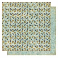 Best Creation Inc - Ocean Breeze Collection - 12 x 12 Double Sided Glitter Paper - Sailor