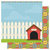Best Creation Inc - Puppy Love Collection - 12 x 12 Double Sided Glitter Paper - Dog House