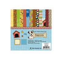 Best Creation Inc - Puppy Love Collection - 6 x 6 Glittered Paper Pad