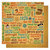 Best Creation Inc - Pirates Collection - 12 x 12 Double Sided Glitter Paper - Pirate&#039;s Life Words