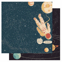 Best Creation Inc - Space Age Collection - 12 x 12 Double Sided Glitter Paper - Mankind