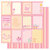 Best Creation Inc - Sweet Baby Collection - 12 x 12 Double Sided Glitter Paper - Baby Girl Tags