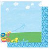 Best Creation Inc - Splash Fun Collection - 12 x 12 Double Sided Glitter Paper - Get Wet