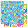 Best Creation Inc - Splash Fun Collection - 12 x 12 Double Sided Glitter Paper - Swimming In Style