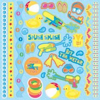 Best Creation Inc - Splash Fun Collection - Glitter Cardstock Stickers - Element