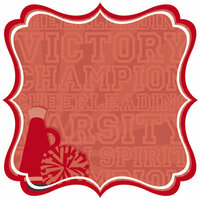 Best Creation Inc - Team Spirit Collection - 12 x 12 Die Cut Glitter Paper - Varsity Victory