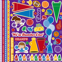 Best Creation Inc - Team Spirit Collection - Glitter Cardstock Stickers - Element