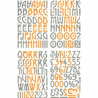 BasicGrey - Ambrosia Collection - Adhesive Chipboard - Alphabet, CLEARANCE