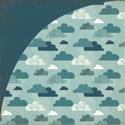 BasicGrey - Mon Ami Collection - 12 x 12 Double Sided Paper - Nuage