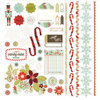 BasicGrey - Aspen Frost Collection - Christmas - 12 x 12 Element Stickers - Shapes