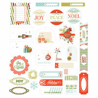 BasicGrey - Aspen Frost Collection - Christmas - Die Cut Cardstock Pieces - Shapes
