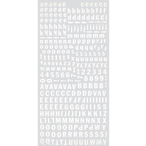 BasicGrey - Basic White Collection - Micro Monogram Stickers