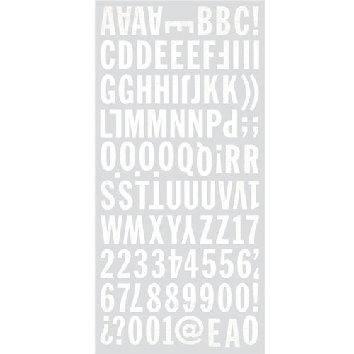 BasicGrey - Basic White Collection - Mini Monogram Stickers